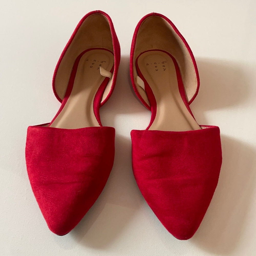 A New Day Flats, Velvety Red, sz 6.5
